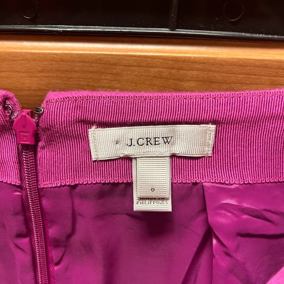 J. Crew Wool Fuchsia Mini Skirt - Picture 2 of 3